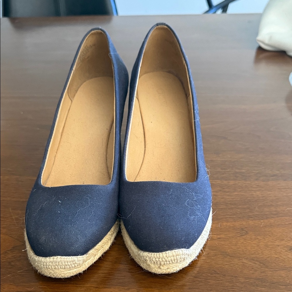 J. Crew Navy Espadrille Flats